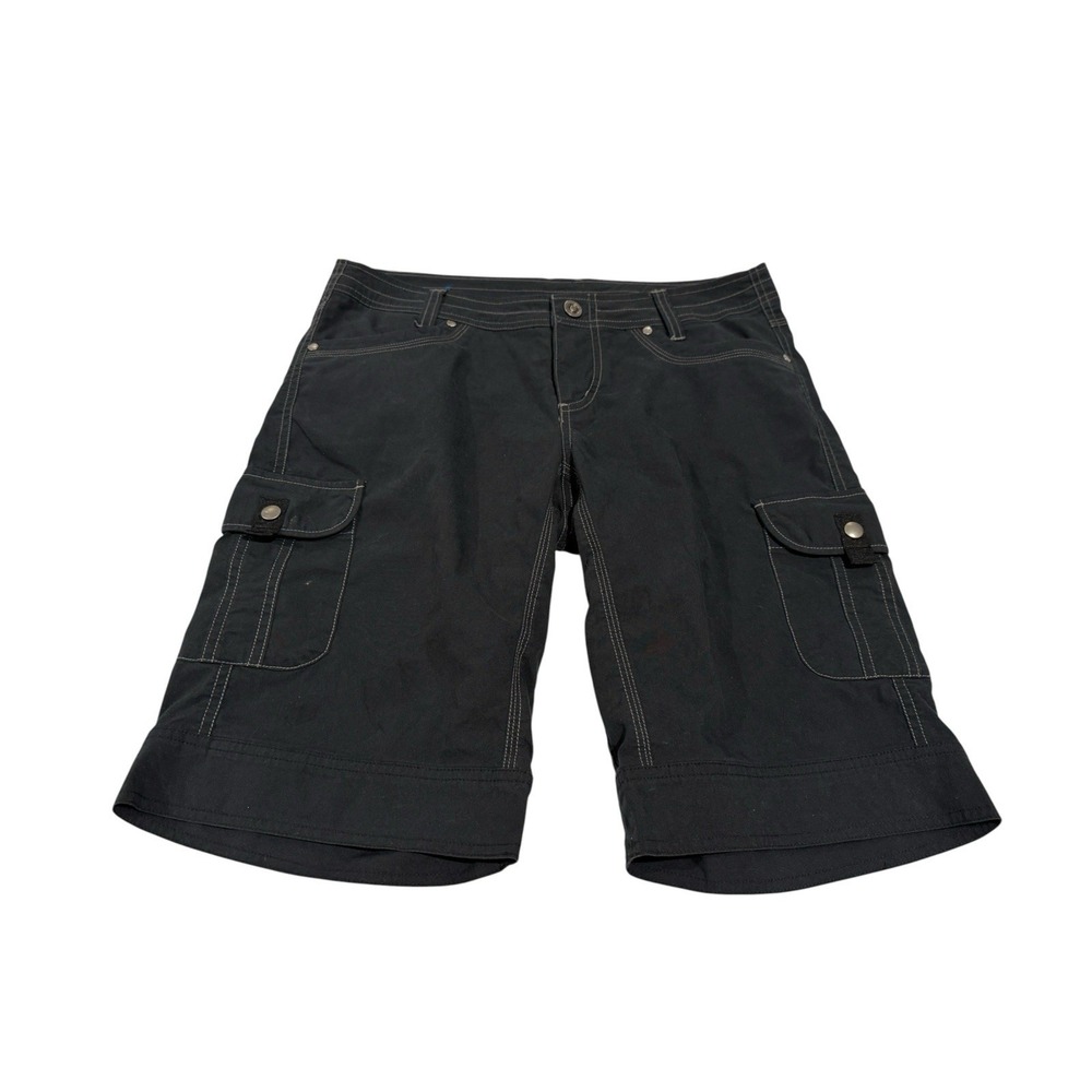 Women's KUHL Splash 11" Black Cargo Hiking Outdoor Stretch Shorts Size 10